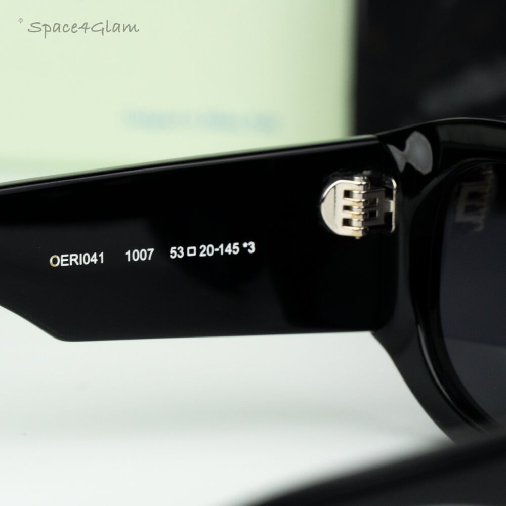 Off-White Men Sunglasses Black Grey Cat Eye OERI041 JOAN 1007 NEW AUTHENTIC - Picture 7 of 15
